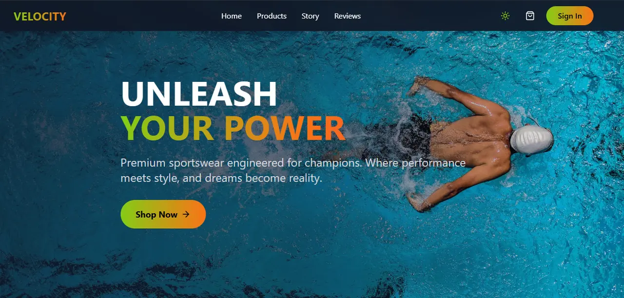 Velocity Swimming